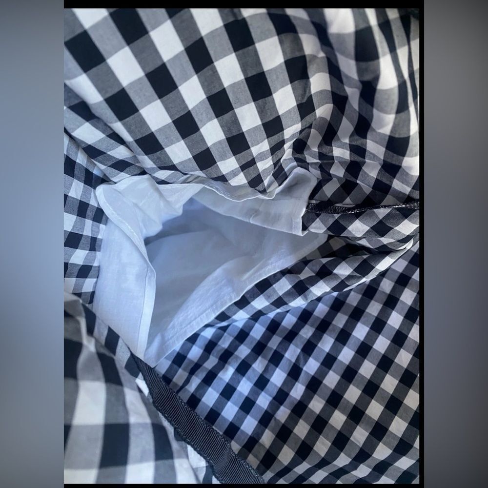 .J. Crew Spiro Tiered Gingham Cotton- Poplin Midi Dress Ruffle Sz 6 - Picture 13 of 14